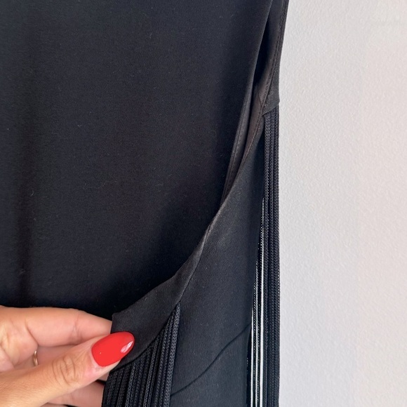 Club Monaco Mini Black Dress with tassels - Picture 7 of 9